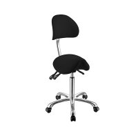 Sattelsitz-Stuhl mit Lehne black