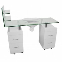 Nageltisch Double Glas Table